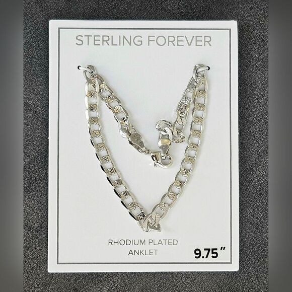 STERLING FOREVER 9.75" EXIE CHAIN ANKLET BUNDLE Silver - Msrp $52 - Picture 6 of 16